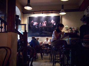 in the Kiadó bar